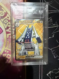 TAG 8.5 2024 POKEMON SSP EN-SURGING SPARKS ULTRA RARE #224 ARCHALUDON EX - Image 1