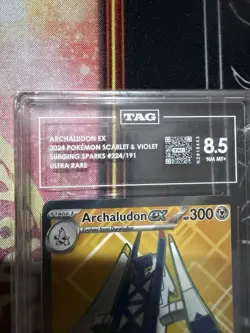 TAG 8.5 2024 POKEMON SSP EN-SURGING SPARKS ULTRA RARE #224 ARCHALUDON EX - Image 2