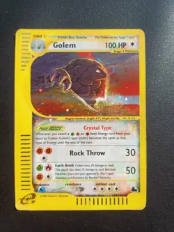 Pokemon ENG Crystal Golem Regular Holo Skyridge 148/144 No Charizard Aquapolis - Image 1