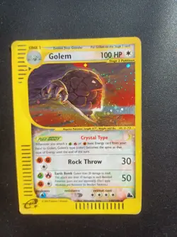 Pokemon ENG Crystal Golem Regular Holo Skyridge 148/144 No Charizard Aquapolis - Image 2