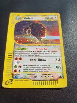 Pokemon ENG Crystal Golem Regular Holo Skyridge 148/144 No Charizard Aquapolis - Image 3