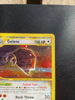 Pokemon ENG Crystal Golem Regular Holo Skyridge 148/144 No Charizard Aquapolis - Image 5