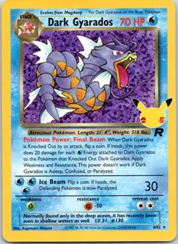 Dark Gyarados #8/82 Celebrations: Classic Collection Pokemon TCG NM - Image 1