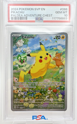 PSA 10 Pikachu Paldea Adventure Chest SVP 088 Black Star Promo Pokemon TCG - Image 1