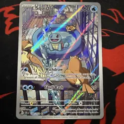 Pokemon TCG Squirtle Stellar Crown Scarlet & Violet Illustration Rare 148/142 - Image 1