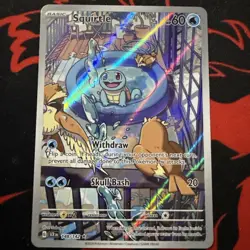 Pokemon TCG Squirtle Stellar Crown Scarlet & Violet Illustration Rare 148/142 - Image 2
