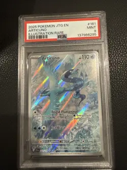 2025 POKEMON JTG EN-JOURNEY TOGETHER #161 ARTICUNO ILLUSTRATION RARE - PSA 9 - Image 1