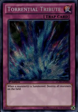 Torrential Tribute NA 1st Ed Secret Rare LCJW-EN294 Yu-Gi-Oh! - Image 1
