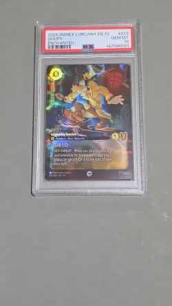 Lorcana PSA 10 Whispers in the Well Goofy Galumphing Gumshoe Enchanted 223 - Image 1