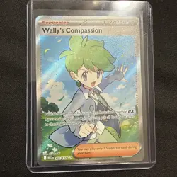 Wally’s Compassion SECRET RARE 176/132 Mega Evolution ME01 Pokemon Card EX+ - Image 2