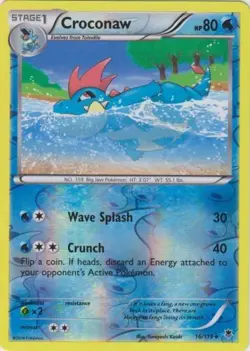Croconaw 16/119 Reverse Holo Phantom Forces Pokemon Card NM - Image 1