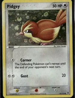 Pidgey Common FireRed & LeafGreen 73/112 Colorless Reverse Holo Pokemon Card - Image 1