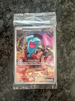 2025 Pokemon Destined Rivals Team Rocket's Wobbuffet Black Star Promo 203 Sealed - Image 1