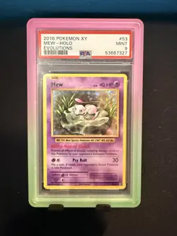 Mew Evolutions Holo Rare 53/108 PSA 9 Pokemon TCG - Image 1