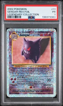 2002 POKEMON LEGEND COLL #11 GENGAR-REVERSE FOIL PSA 1 - Image 1