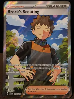 Pokemon TCG Journey Together Brock's Scouting 179/159 Full Art - Image 1