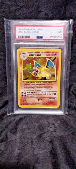 1999 Pokemon TCG Charizard Base Set Holo Rare 4/102 Vintage PSA 7 - Image 4