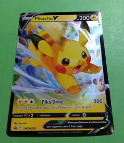 Pikachu V SWSH285 Sword & Shield Promo Holo Pokemon, LP - Image 2