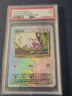 2002 Pokemon Legendary #89 Rattata REV FOIL - Image 1