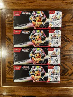 Sam’s Club Pokemon Prismatic Evolutions Surprise Box & Booster Bundle Lot of 4 - Image 1