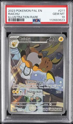 2023 POKEMON PAL EN-PALDEA EVOLVED ILLUSTRATION RARE #211 RAICHU PSA 10 - Image 1