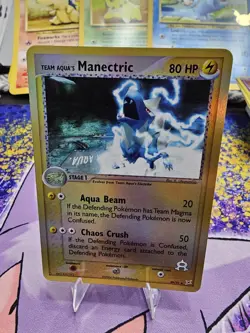 Pokemon Card - Team Aqua's Manectric Team Magma vs Team Aqua 4/95 Reverse Holo - Image 1