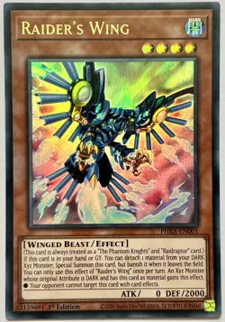 PHRA-EN001 Raider's Wing - Ultra Rare 1st Edition Near Mint YuGiOh Card - Image 1