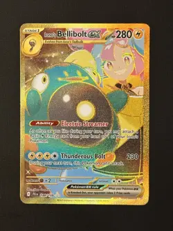 Pokemon TCG Ionos Bellibolt ex 188/159 Journey Together Gold Hyper Rare Card NM - Image 1
