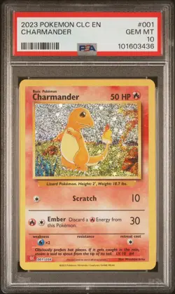 PSA 10 Charmander CLC 001/034 Pokemon Trading Card Game Classic English - Image 1