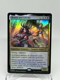 MTG Drana and Linvala FOIL March of the Machine 0222 NM Pre-Release Stamped - Image 1