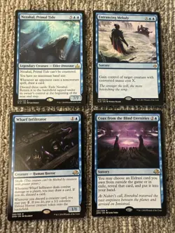 Magic The Gathering MTG Blue Rare Card Lot Nezahal Melody Infiltrator Coax - Image 1