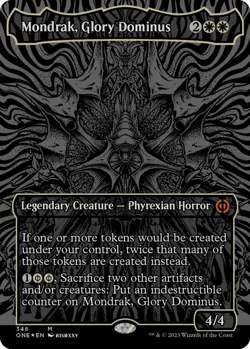 Mondrak, Glory Dominus (Oil Slick Raised Foil) 346 Phyrexia: All Will Be One NM - Image 1