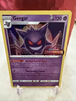 Pokemon GENGAR SWSH241 - Lost Origin - PRERELEASE HOLO PROMO - NEAR MINT - Image 1
