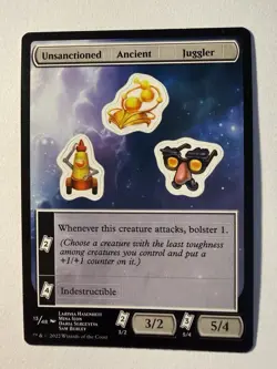 Magic | UNF | Unsanctioned Ancient Juggler | 13 | Normal | NM Sticker Sheet - Image 1
