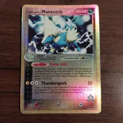 Team Aqua's Manectric 4/95 Reverse Holo Team Magma Vs Team Aqua LP Pokemon - Image 1
