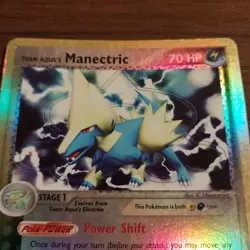 Team Aqua's Manectric 4/95 Reverse Holo Team Magma Vs Team Aqua LP Pokemon - Image 4