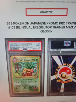 Pokemon 1999 Japanese Magazine Promo Bilingual Exeggutor Glossy - PSA 9 Mint - Image 4