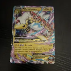 Pokemon M Ampharos EX 28/98 XY Ancient Origins Ultra Rare Holo Mega 220 HP - Image 1
