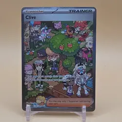 Pokemon TCG Clive 236/091 SV: Paldean Fates Trainer Supporter Full Art Holo SIR - Image 1