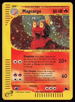 2003 Pokemon Skyridge Magcargo Holo H16 /H32 NM eReader Swirl! - Image 1