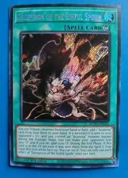 Near Mint Yugioh Deception of the Sinful Spoils ROTA-EN055 - Secret Rare - 1st - Image 1
