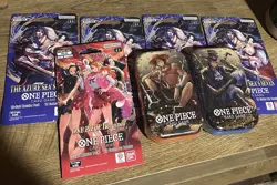 One Piece Mixed Lot Of 7 EB03 OP14 Op13 Tons Sealed Boosters - Image 1