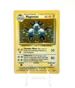 Pokemon TCG Magneton Base Set Holo Rare Card 9/102 - Image 1