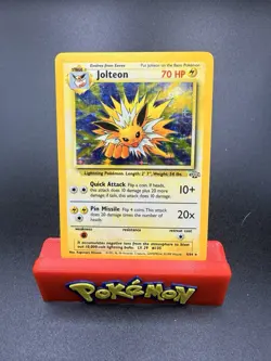 Pokemon TCG Jolteon Jungle Holo Card 4/64 Unlimited Rare, LP-MP Condition - Image 1
