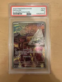 Drowzee Scarlet and Violet Base Set Illustration Rare Card 210/198 PSA 9 - Image 1