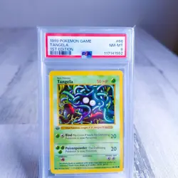 1st Edition Shadowless Tangela 66/102 Base Set Pokemon Card PSA 8 - Image 2