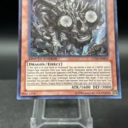 Redox Dragon Ruler of Boulders CT10-EN003 Limited Secret Rare Yugioh Card - Image 2