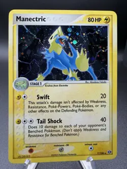 Manectric 7/106 EX Emerald 2005 Reverse Holo Rare Pokemon Card TCG - Image 1