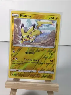 Pikachu Common SM - Burning Shadows 40/147 Lightning Reverse Holo Pokemon Card - Image 1