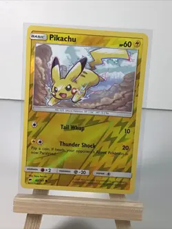 Pikachu Common SM - Burning Shadows 40/147 Lightning Reverse Holo Pokemon Card - Image 2